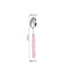 Axyaa Pearl Byen Ceramic Handle Cutlery Spoon Fork Set