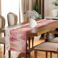 Axyaa Christmas Watercolor Table Runner, Farmhouse Dining Decor, Washable Long Cloth