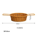 Rattan Bread Storage Basket by Axyaa: Portable Organizer for Picnic, Fruit, Sundries