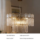 Axyaa Retro Glass Chandelier: European Luxury Lighting for Living, Bedroom, Dining Room