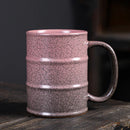 Axyaa Oil Drum Ceramic Coffee Cup Set - Large 600ML Capacity Home Decor