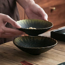 Axyaa Ceramic Black Gold Sand Dim Sum Bowl Small Dishes Molecular Cuisine