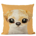 Axyaa Cute Animal Big Eyes Dog Funny Cat Throw Pillow Cover Home Decor Cotton Linen