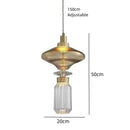 Axyaa Luxury Crystal Glass Chandelier LED Pendant Lamp for Hotel Restaurant & Cafe
