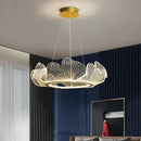 Axyaa Modern Luxury Acrylic Petal Chandelier with LED Lights