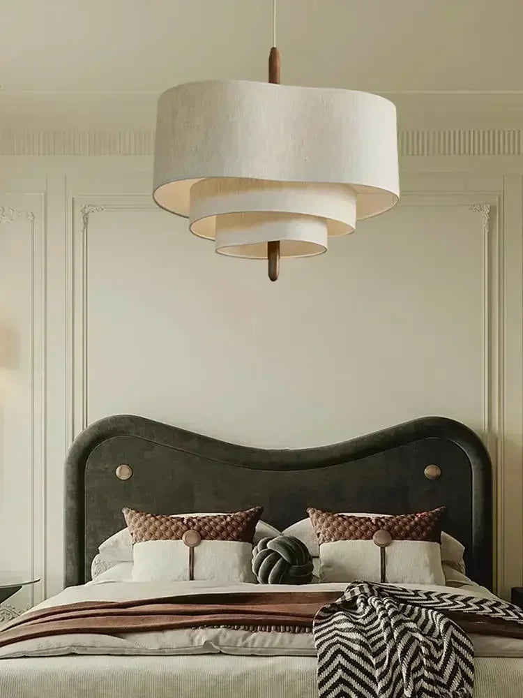 Axyaa Wabi Sabi Cloth Ceiling Lamp: LED Island Pendant Chandelier for Home Decor