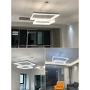 Axyaa Square Frame Chandelier for Living Room, Bedroom, and Dining Room