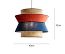 Axyaa Rattan Art Pendant Lights, Colorful Chandelier for Kitchen & Living Room
