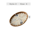 Axyaa Rattan Shell Inlaid Storage Basket: Light Luxury Tray for Living Room and Entrance