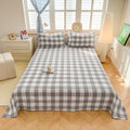 Axyaa Solid Color Lattice Yarn-Dyed Sheets - Soft and Skin-Friendly