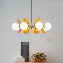 Axyaa Glass Ball Pendant Light in Dark Brown Orange