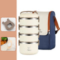 Axyaa Stainless Steel Thermal Lunch Box with Insulated Bag