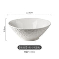 Axyaa Stone Pattern Ceramic Pasta Soup Salad Dessert Bowl Tableware Collection