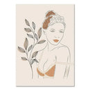 Bohemian Leaf Canvas Poster for Modern Living Room Decor - Axyaa