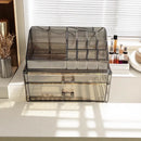 Axyaa Gray Cosmetic Storage Box Makeup Organizer Lipstick Stand Makeup Brush Shelf