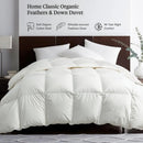 Axyaa Feather & Down Comforter, Organic Duvet Insert, All Season Warm
