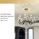 Axyaa Crystal LED Chandelier: Elegant Black Glass E14 Candle Light for Home Decor