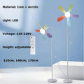 Axyaa Colorful Petals Acrylic LED Electric Fan Floor Lamp