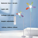 Axyaa Colorful Petals Acrylic LED Electric Fan Floor Lamp