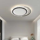 Axyaa Gold Acrylic LED Round Ceiling Lamp - Modern Minimalist Nordic Chandelier