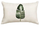 Axyaa Green Plant Pillow Cover 30x50cm Linen Rectangular Sofa Cushion Home Decor