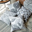 Axyaa Geometric Flower Leaf Linen Pillowcase Sofa Cushion Cover - Customizable Sizes