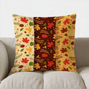 Axyaa Autumn Leaves & Pumpkins Pillow Cover - Sofa, Bedroom, Car Decor