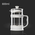 Axyaa French Press Pot, High Borosilicate Glass, Hand Press Coffee, Tea, Milk Brewings