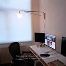 Axyaa Nordic Long-arm Swing Wall Lamp: Retro Design for Bedroom and Living Room