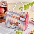 Axyaa Kawaii Puppy Insulated Lunch Bag - Large Portable Bento Pouch for Women, Girls, Kids