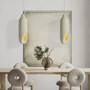 Axyaa Wabi Sabi Wind Chandelier: Handmade Cement LED Fixture for Creative Home Decor