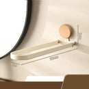 Axyaa Walnut Towel Rack Wall Mount Foldable Bathroom Holder
