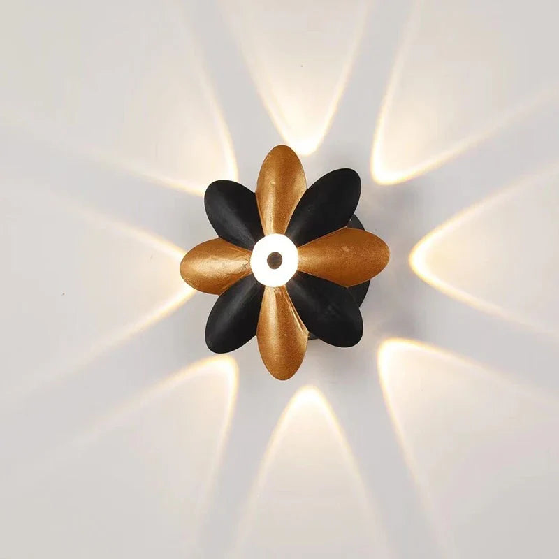 Axyaa Modern Lotus-Shaped LED Wall Lights for Stairs, Bedside, and Aisle Decor