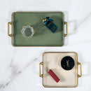 Axyaa Nordic Green Acrylic Tray for Tea Set & Jewelry Storage
