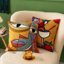 Axyaa Picasso Graffiti Art Painting Cushion Cover for Home Décor