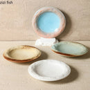 Axyaa Stone Pattern Ceramic Plate Set