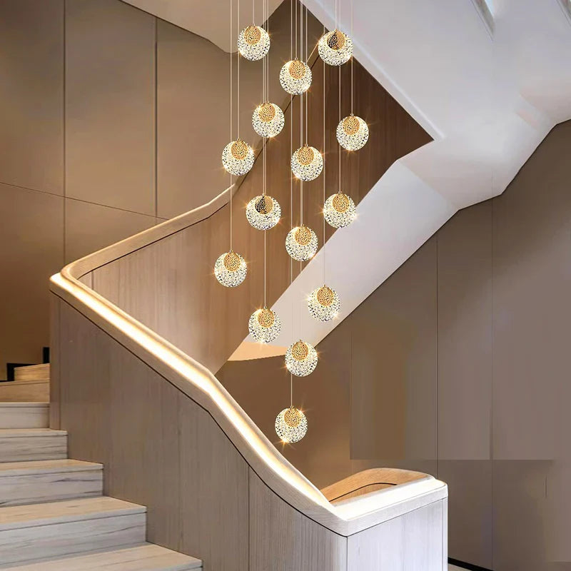Axyaa Nordic Stair Chandelier Ceiling Light for Living and Dining Room