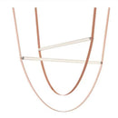 Axyaa Leather Belt Chandelier: Modern Glass Tube Designer Lighting for Home, Restaurant, and Cafe