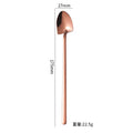 Axyaa Square Head Teaspoon with Long Handle, Coffee Tea Stirrer Spoon
