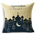 Axyaa Ramadan Theme Linen Pillow Cover in 40cm/45cm and 50cm Square Size