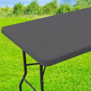 Axyaa Stretch Washable Patio Table Cover Waterproof Outdoor Tablecloth