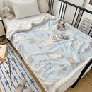Axyaa Cartoon Milk Fleece Lamb Blanket - Spring/Autumn Season Sofa Nap Blanket