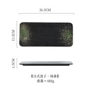 Axyaa Rectangular Ceramic Sushi & BBQ Plate - Restaurant Quality & Creative