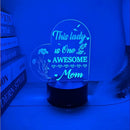 Axyaa 3D Acrylic Night Light with 7 Colors, Creative Design - Perfect Mother's Day Gift