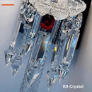 Axyaa Luxury Crystal Wall Lamp for European Villa Bedroom and Living Room