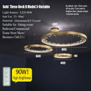 Axyaa Modern Luxury Gold and Black Chandelier for Home Decor