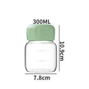 Axyaa Mini Solid Color Glass Water Bottle with Lid