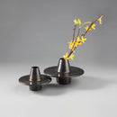 Axyaa Golden Geometric UFO Flower Vase - Elegant Home Decor & Floral Arrangement Accessories