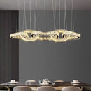 Axyaa Crystal Chandeliers: Modern LED Ceiling Hanging Lights for Living Room