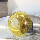 Axyaa Amber Glass Vase with Artificial Flowers for Desk Decoration & Room Aesthetic